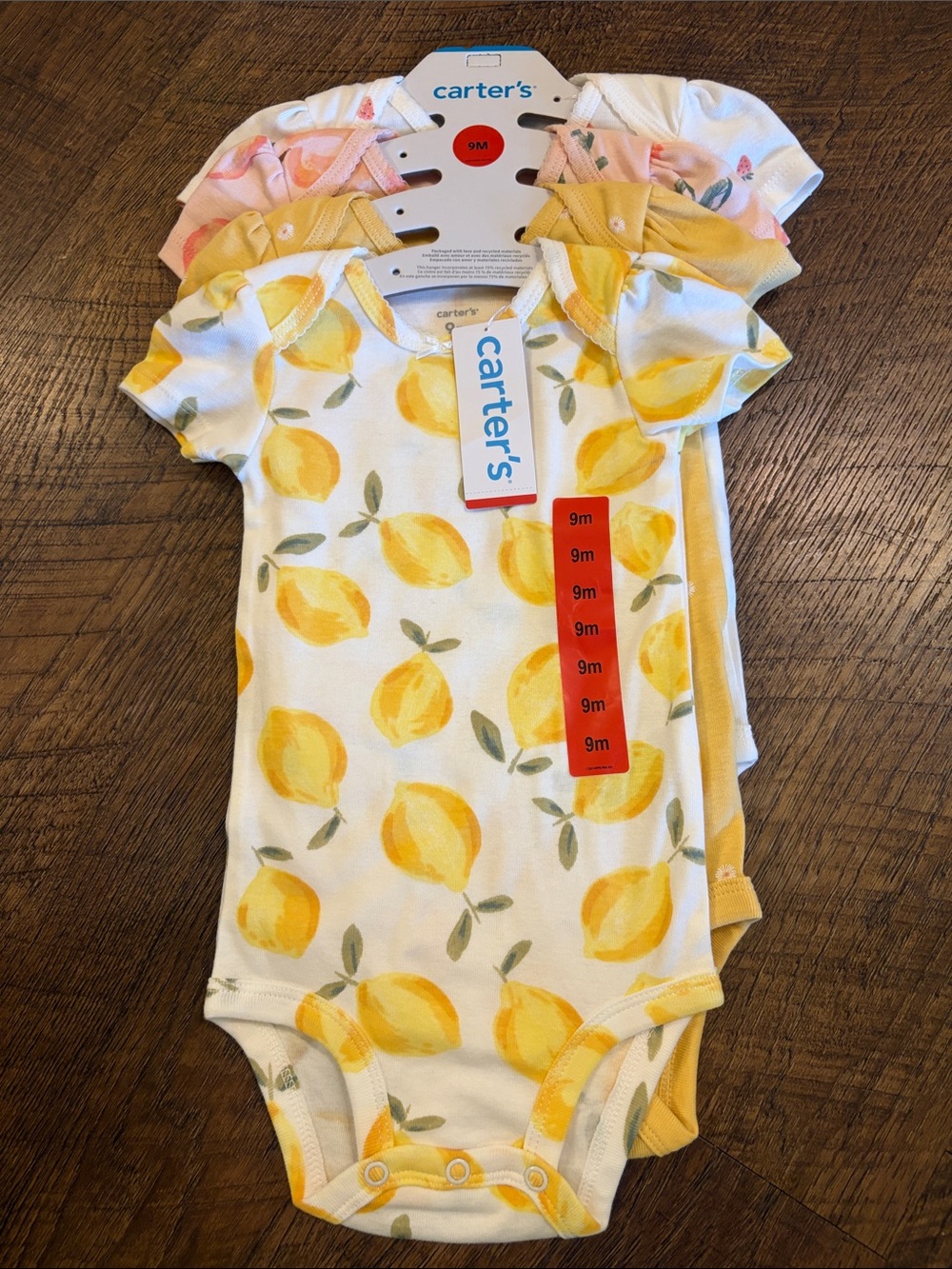 Carter's 4-Pack Short-Sleeve Baby girls Onesies - 9M